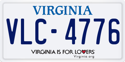 VA license plate VLC4776