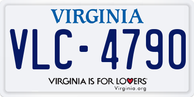 VA license plate VLC4790