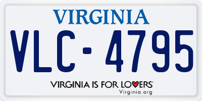 VA license plate VLC4795