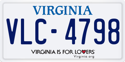VA license plate VLC4798