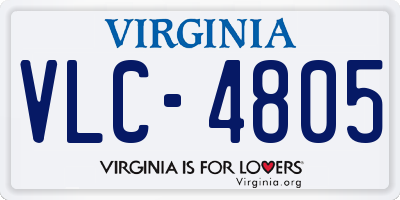 VA license plate VLC4805