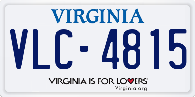 VA license plate VLC4815