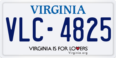 VA license plate VLC4825