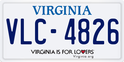 VA license plate VLC4826