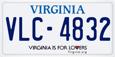 VA license plate VLC4832