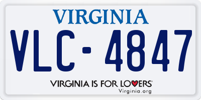 VA license plate VLC4847