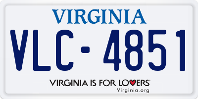 VA license plate VLC4851