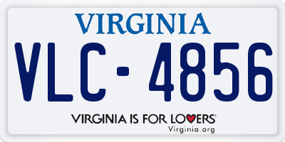 VA license plate VLC4856