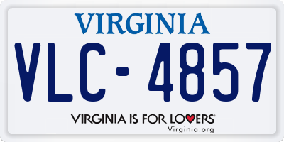 VA license plate VLC4857