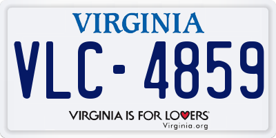 VA license plate VLC4859