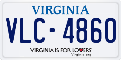 VA license plate VLC4860