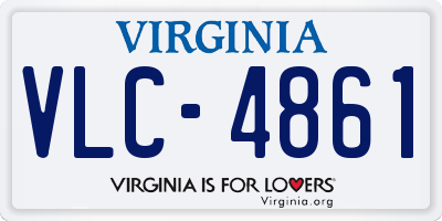 VA license plate VLC4861