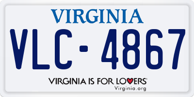 VA license plate VLC4867