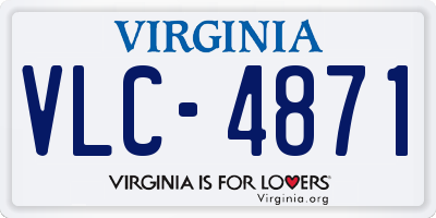 VA license plate VLC4871