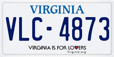 VA license plate VLC4873
