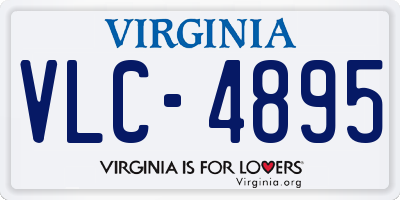 VA license plate VLC4895