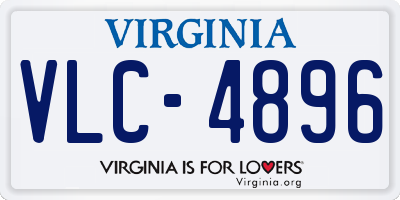 VA license plate VLC4896