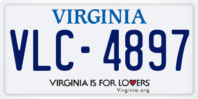 VA license plate VLC4897
