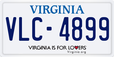 VA license plate VLC4899