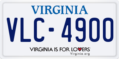 VA license plate VLC4900