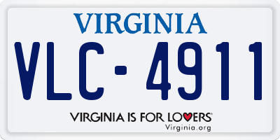 VA license plate VLC4911