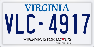 VA license plate VLC4917