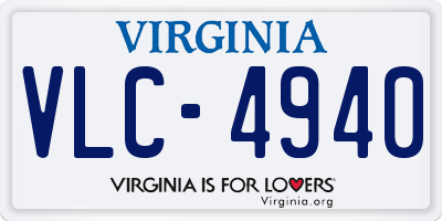 VA license plate VLC4940