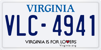 VA license plate VLC4941