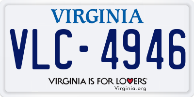 VA license plate VLC4946