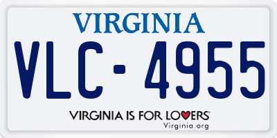 VA license plate VLC4955