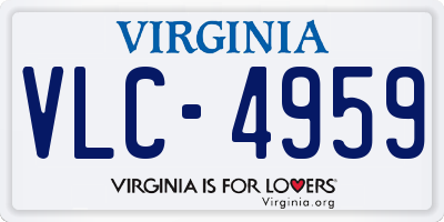 VA license plate VLC4959