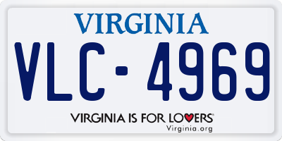 VA license plate VLC4969