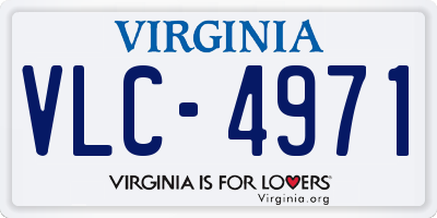 VA license plate VLC4971
