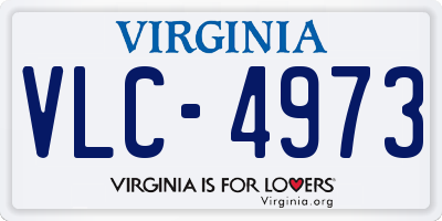 VA license plate VLC4973