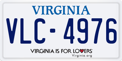 VA license plate VLC4976