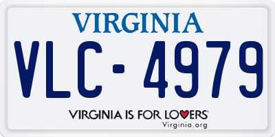 VA license plate VLC4979