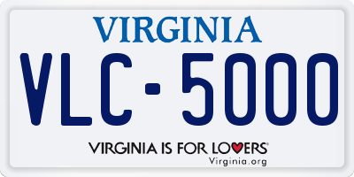 VA license plate VLC5000