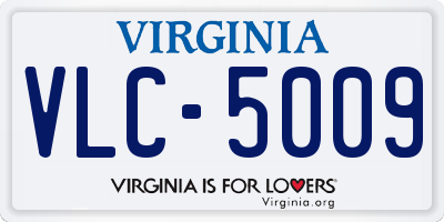 VA license plate VLC5009