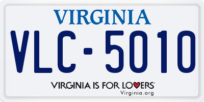 VA license plate VLC5010