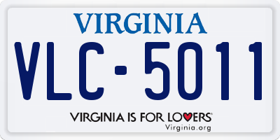 VA license plate VLC5011