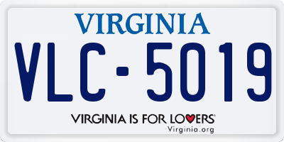 VA license plate VLC5019