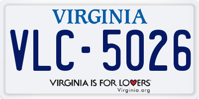 VA license plate VLC5026