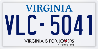 VA license plate VLC5041