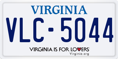 VA license plate VLC5044