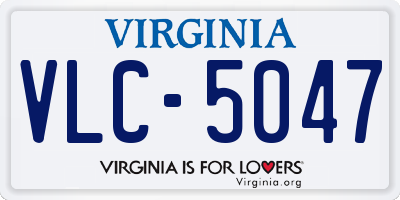 VA license plate VLC5047
