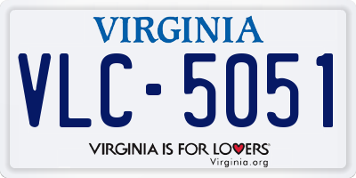 VA license plate VLC5051