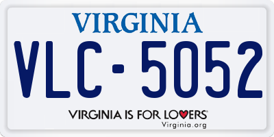 VA license plate VLC5052