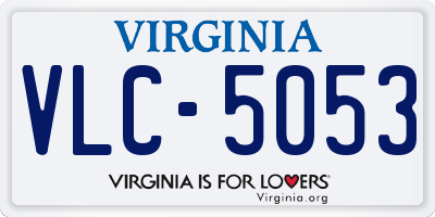 VA license plate VLC5053