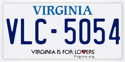 VA license plate VLC5054