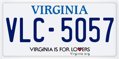 VA license plate VLC5057